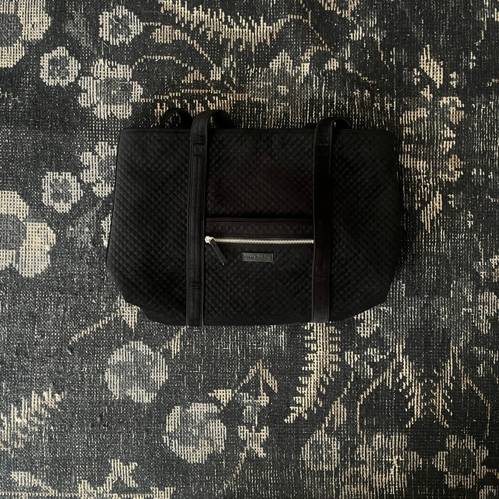 Vera Bradley Black Velour Tote Bag